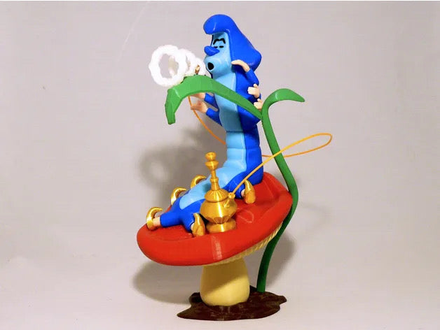 Lagarta Azul em 3D: A Mística Guia do País das Maravilhas!