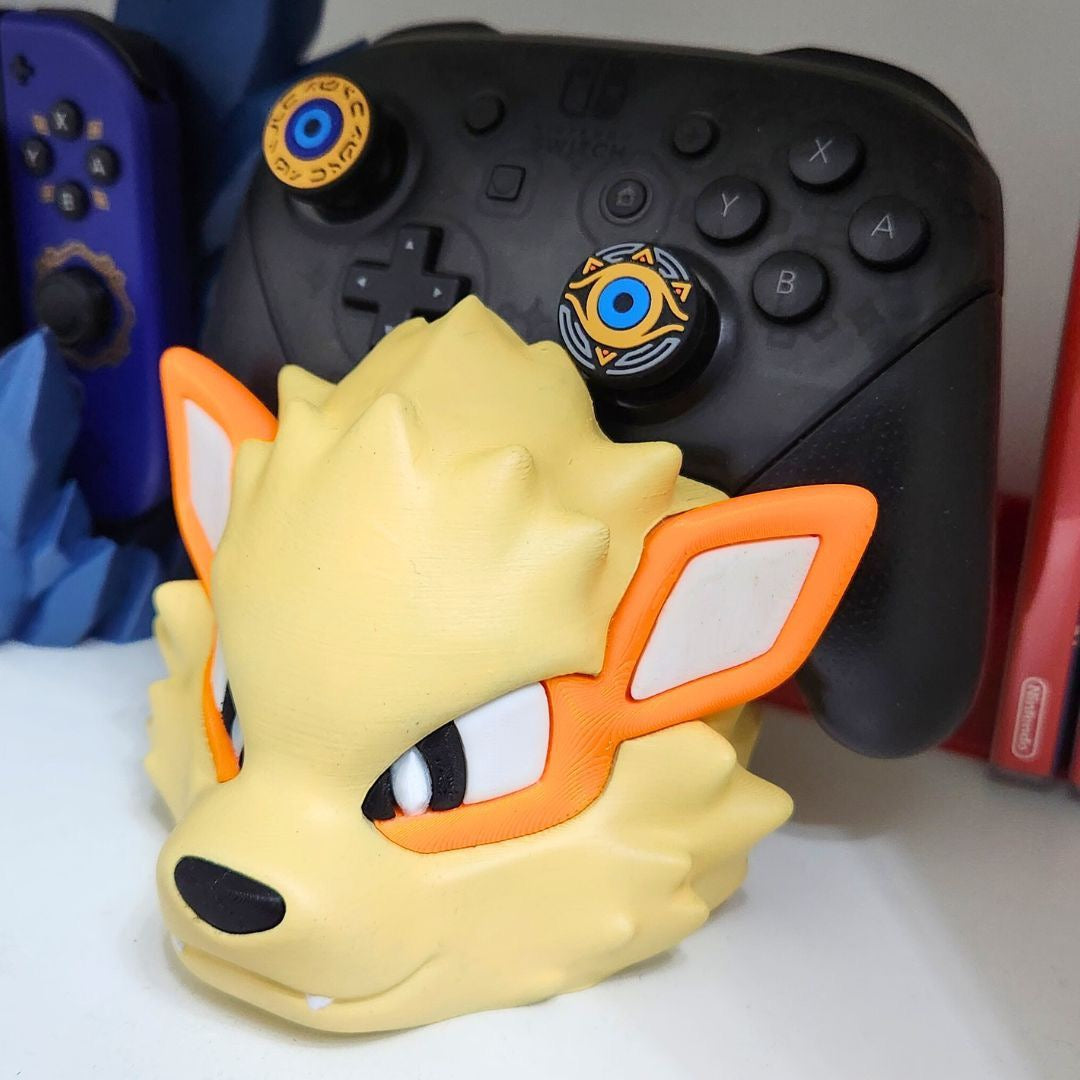 Arcanine Suporte 3D: O Suporte Perfeito para Seu Controle PS5, PS4, Xbox e Nintendo Swift!