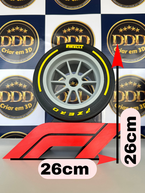 Pneus de F1 com Símbolo Oficial: Acessório Exclusivo para Fãs de Velocidade