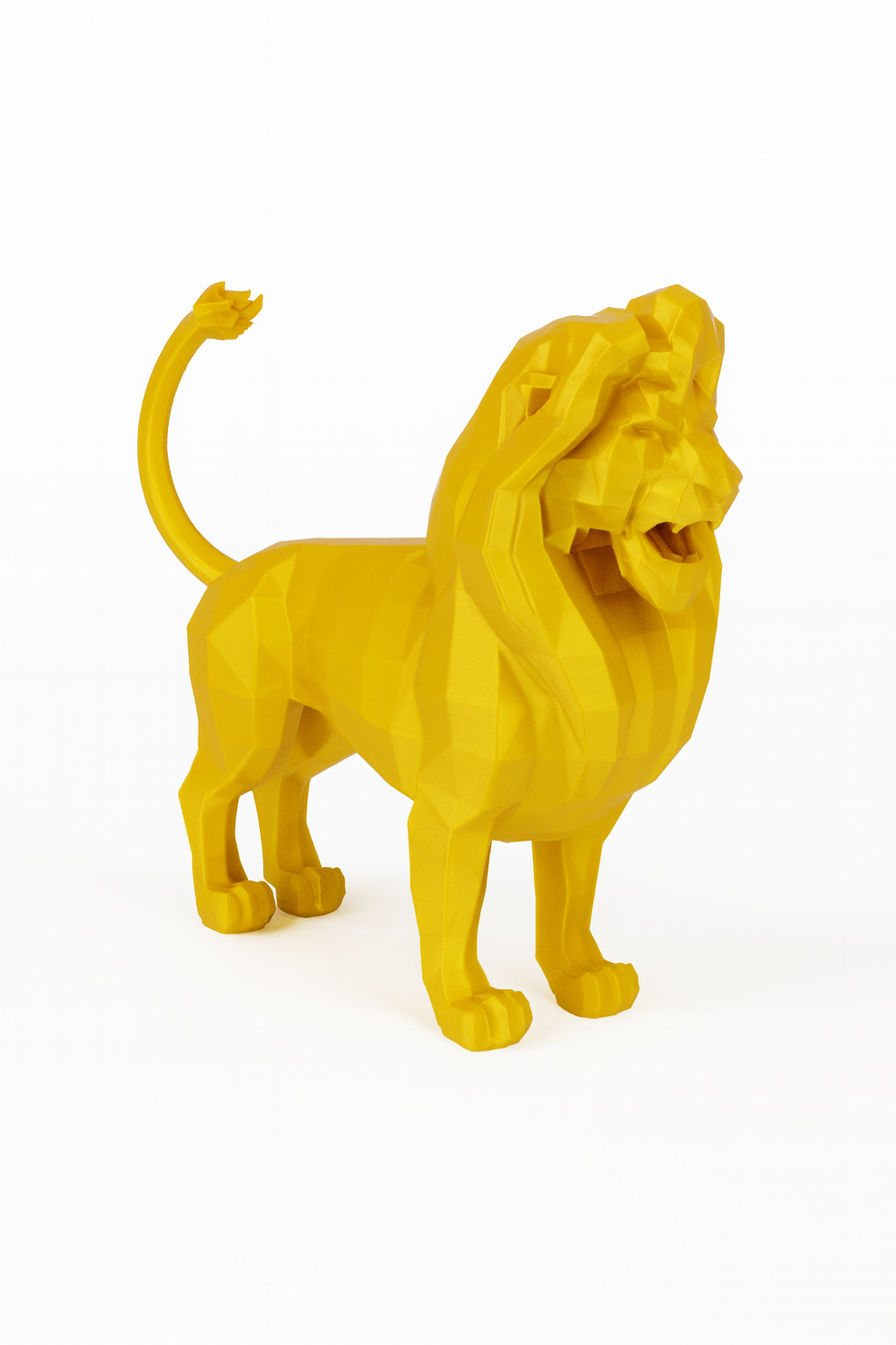 Rei Leão Dourado em 3D – Decoração de Luxo em Impressão 3D
