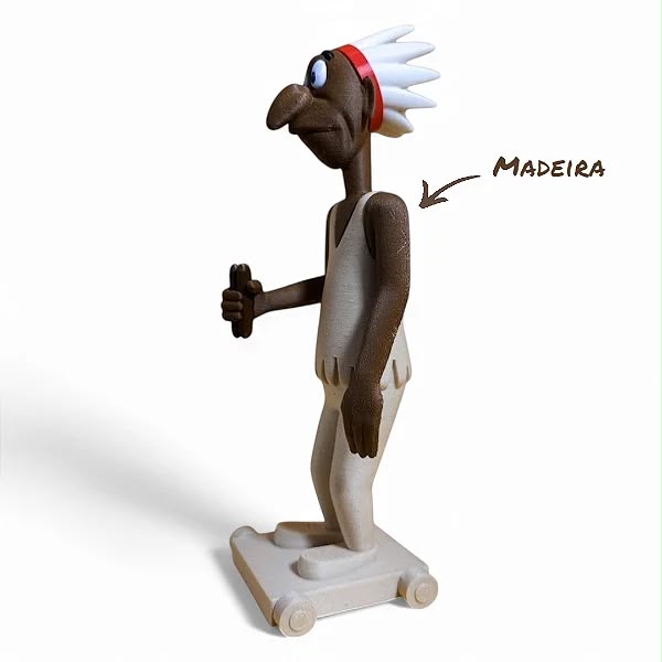 Índio de madeira Chefe Charlie 20cm
