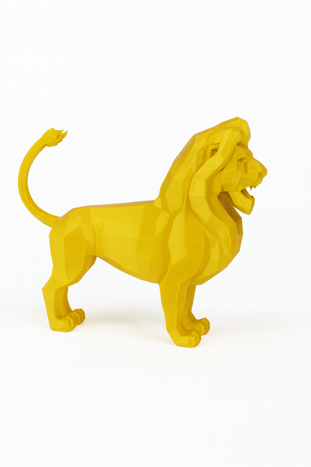 Rei Leão Dourado em 3D – Decoração de Luxo em Impressão 3D