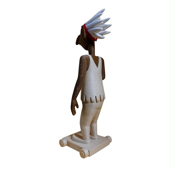 Índio de madeira Chefe Charlie 20cm
