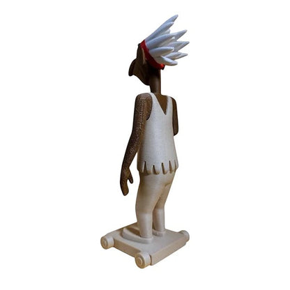 Índio de madeira Chefe Charlie 20cm
