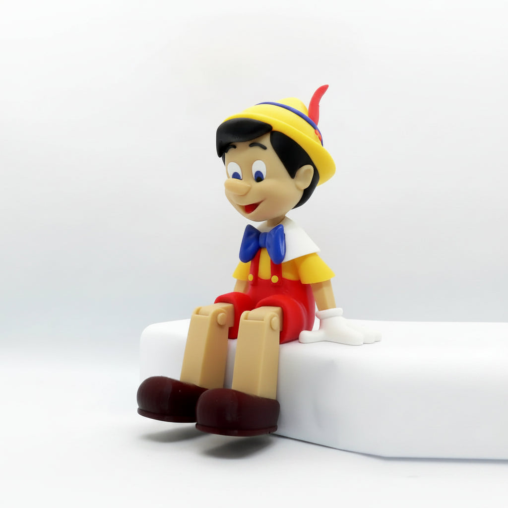 Pinóquio Retrátil em 3D: A Magia em Escultura para Sua Decoração!