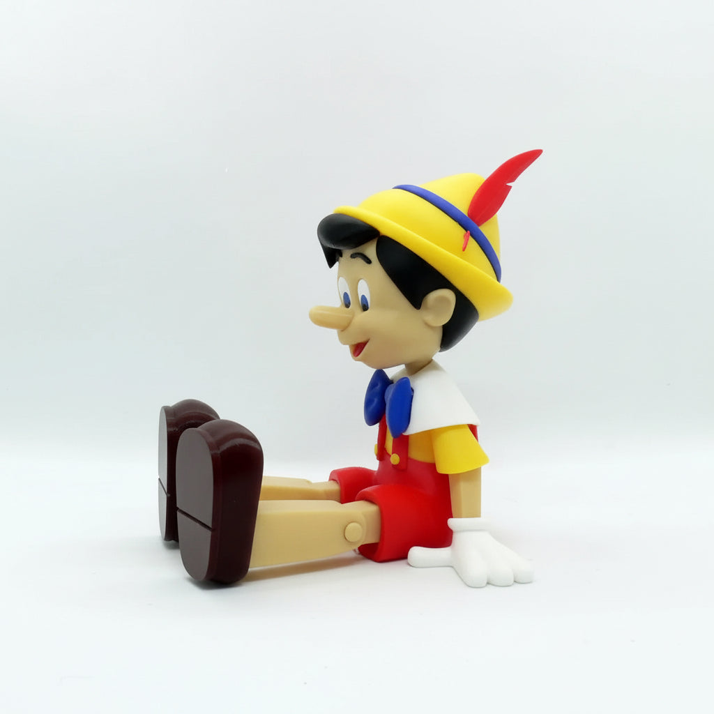 Pinóquio Retrátil em 3D: A Magia em Escultura para Sua Decoração!