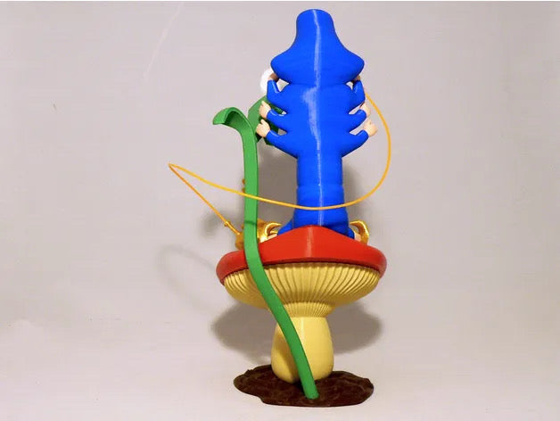 Lagarta Azul em 3D: A Mística Guia do País das Maravilhas!