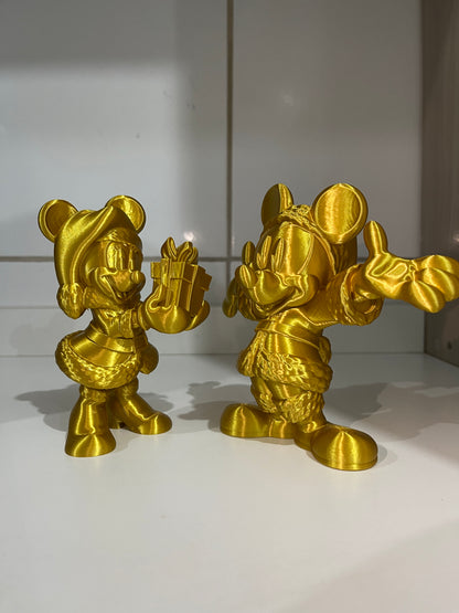 Casal Mickey e Minnie Dourados
