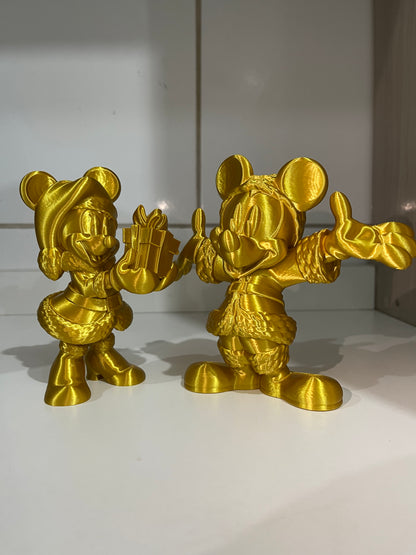Casal Mickey e Minnie Dourados