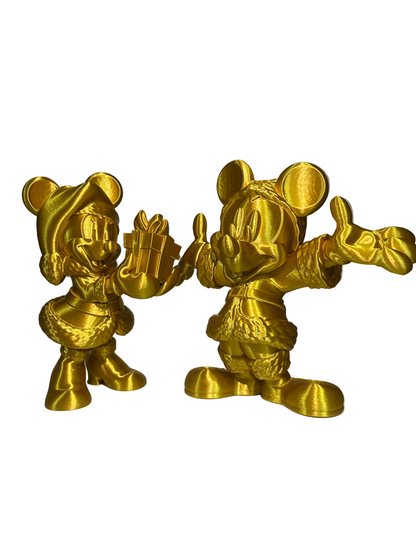 Casal Mickey e Minnie Dourados