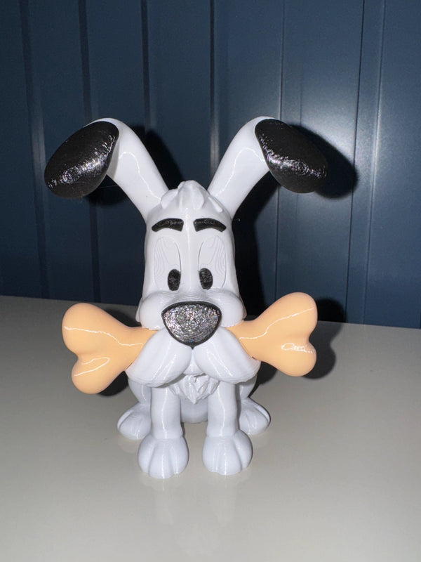 Boneco Idefix com Osso – Colecionável Premium da Turma de Asterix