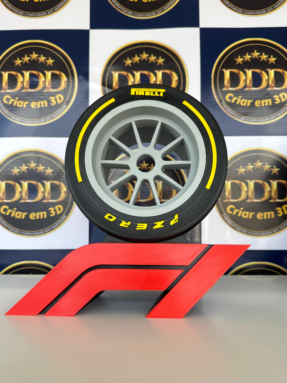 Pneus de F1 com Símbolo Oficial: Acessório Exclusivo para Fãs de Velocidade