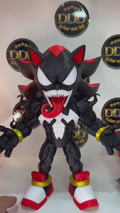 Shadow Simbionte – Estátua Decorativa 3D Estilo Venom