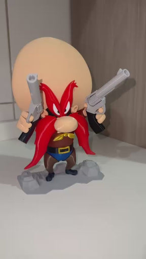 Boneco 3D do Eufrazino, o Pistoleiro – Personagem Clássico e Divertido